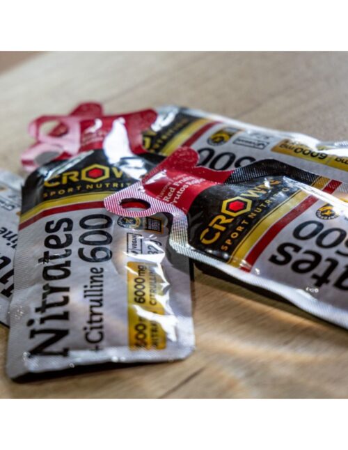 Crown Sports Nutrition - Gel Shot, Nitrato 600, Frutos Rojos, 32g